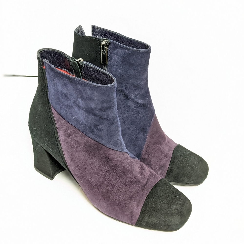 Paolo Linea suede 3 tone ankle boots - Picture 15 of 16